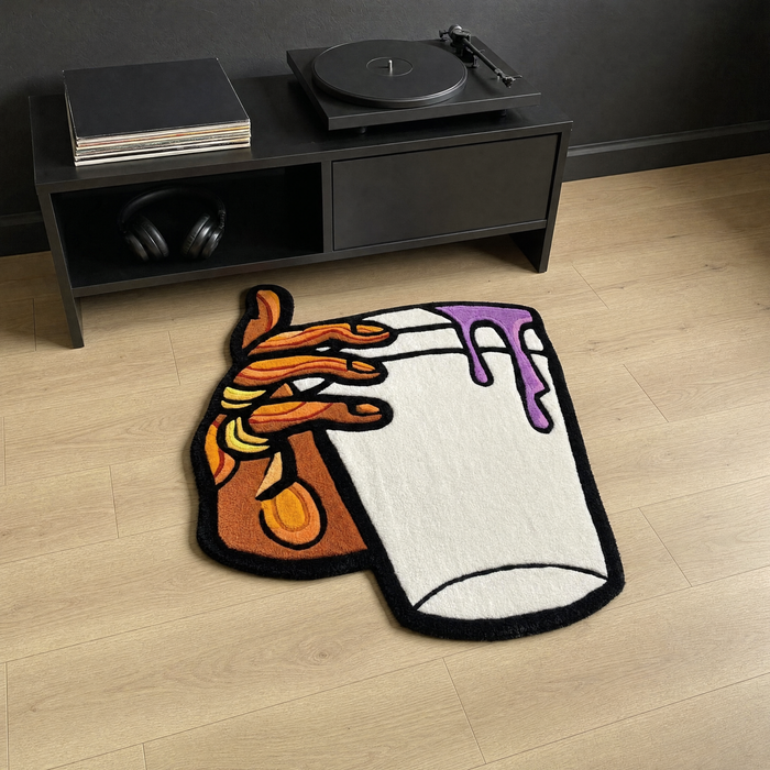 Double Cup Rug - music corner scale shot