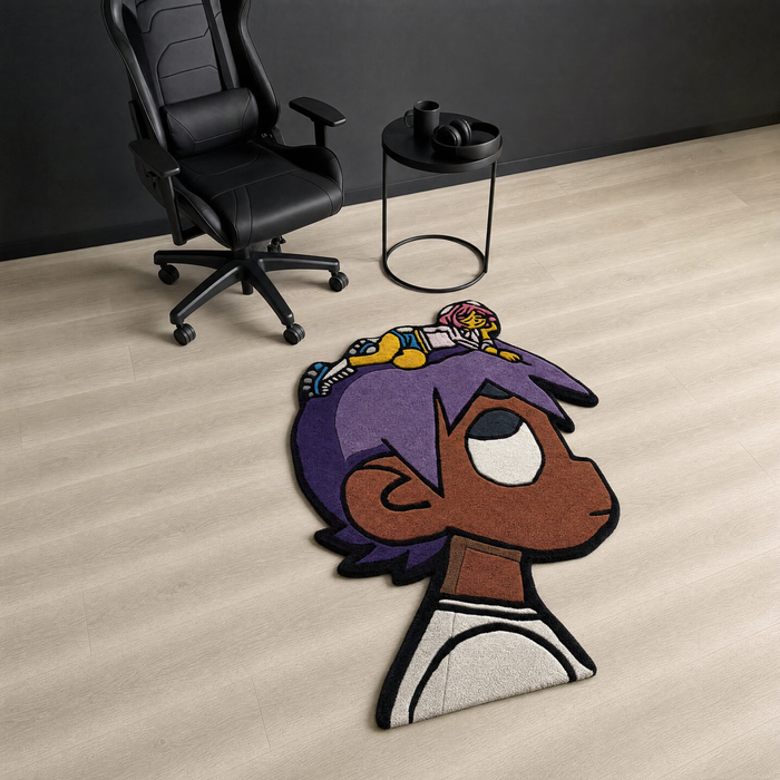 Uzi Rug - gaming setup scale shot