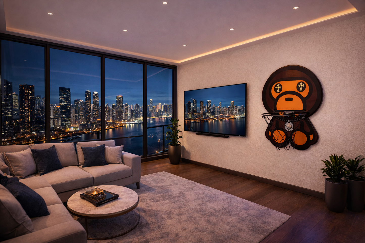 Monkey Wall Art Mini Hoop