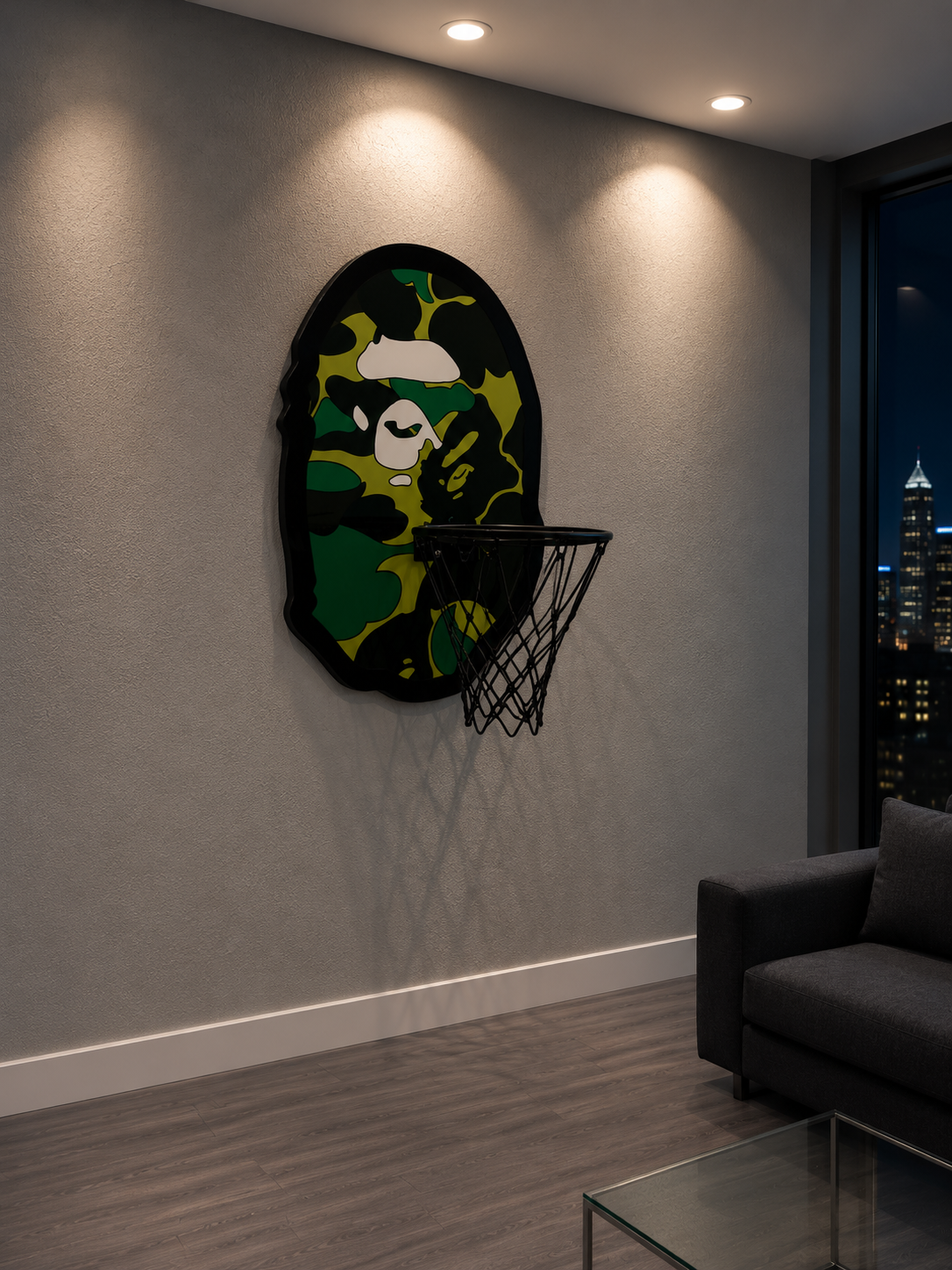 Ape Head Wall Art Mini Hoop