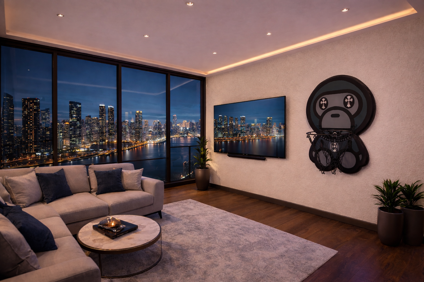 Monkey Wall Art Mini Hoop