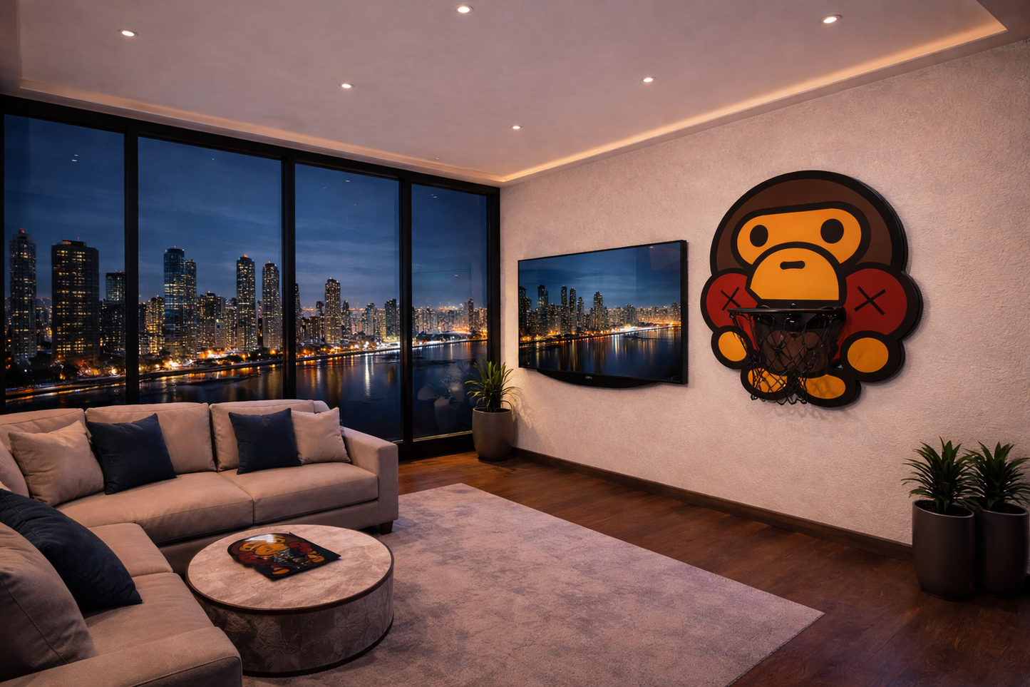 Monkey Wall Art Mini Hoop
