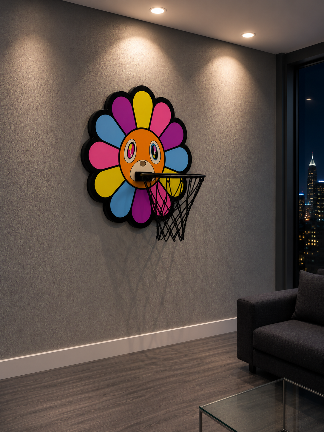 Flower Wall Art Mini Hoop
