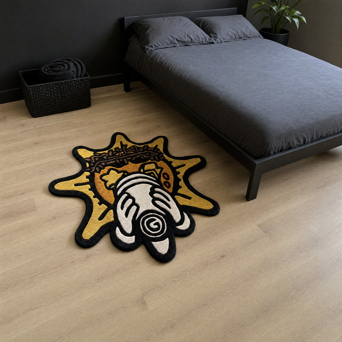 Glo Gang Rug 1 - bedroom scale shot