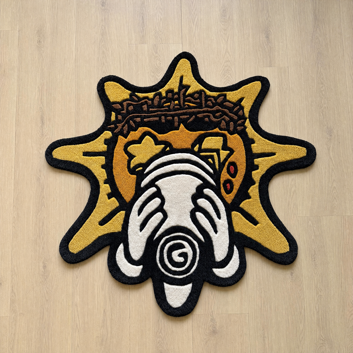 Glo Gang Rug 1 - top-down overhead view