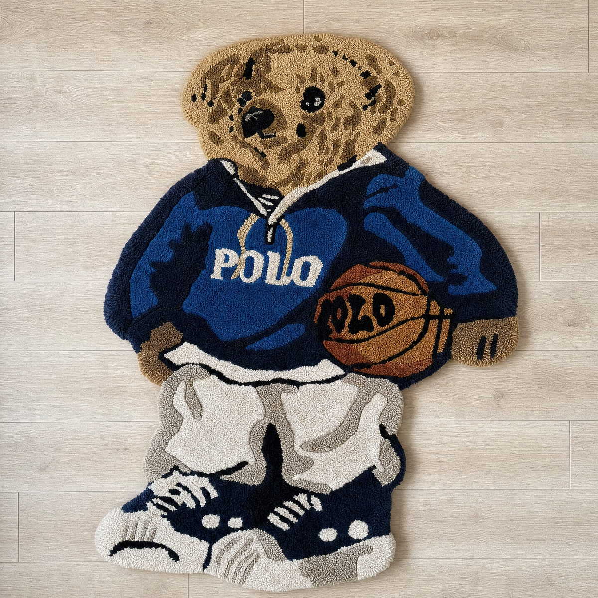 Polo Rug - top-down overhead view