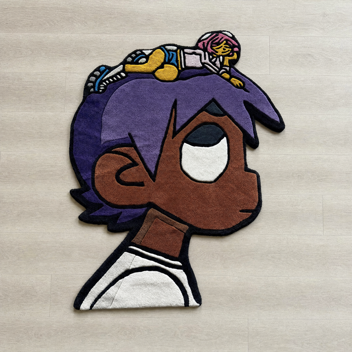 Uzi Rug - top-down overhead view