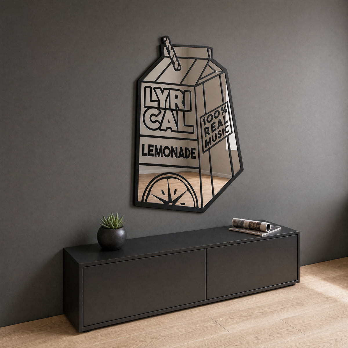 Box Mirror - three-quarter angle