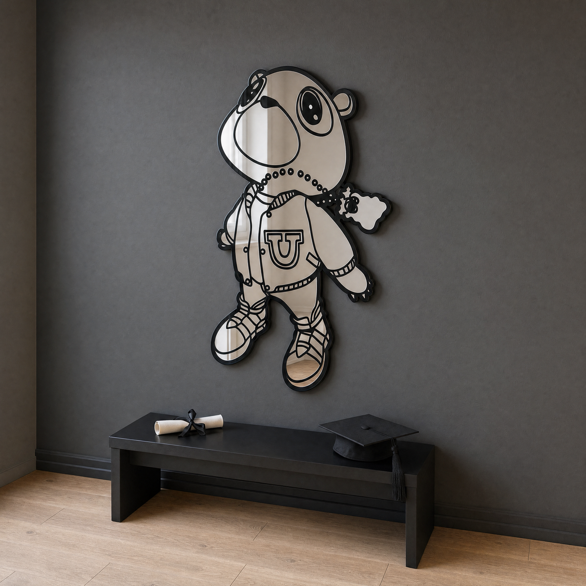 Bear Mirror - three-quarter angle