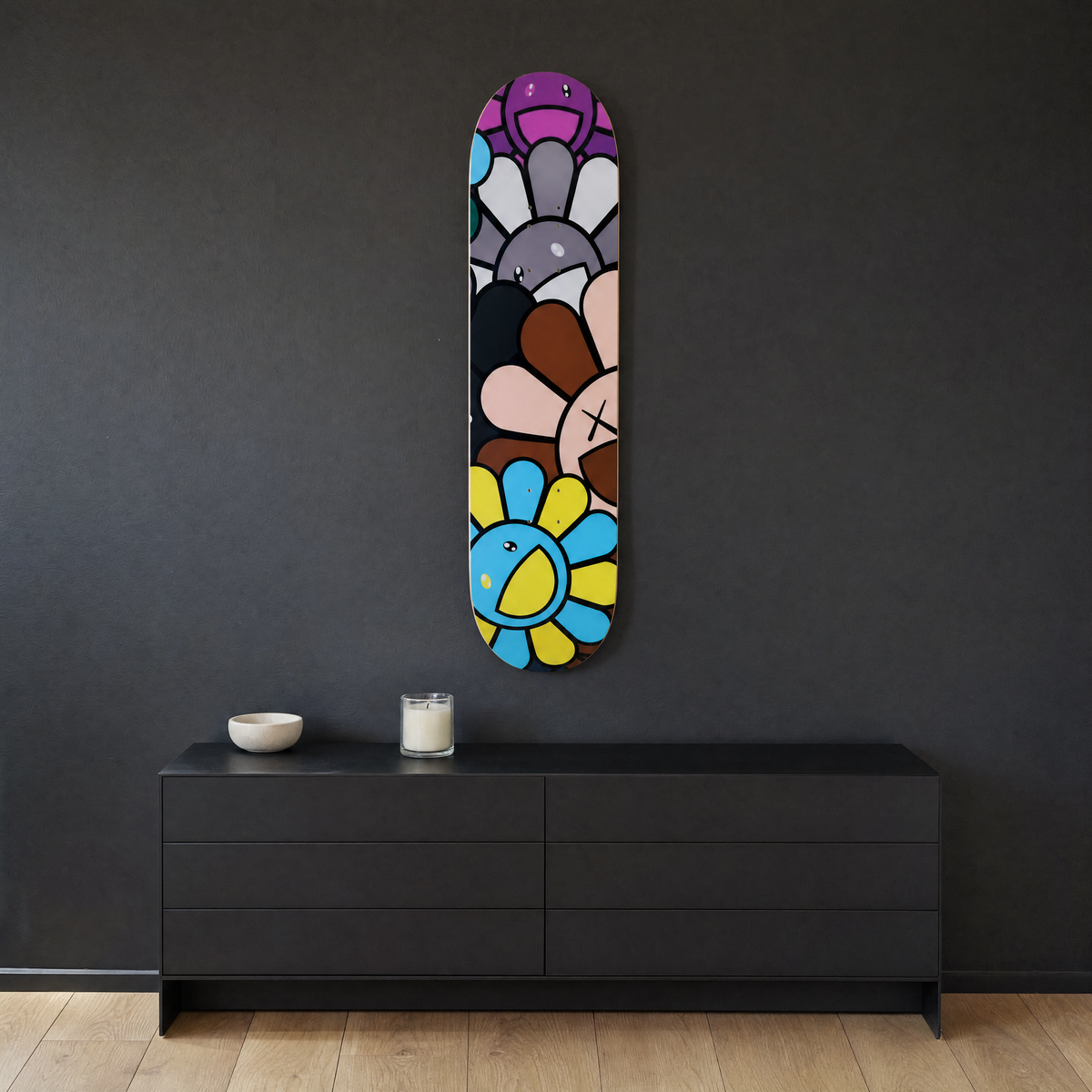 Flower Skateboard - dresser scene