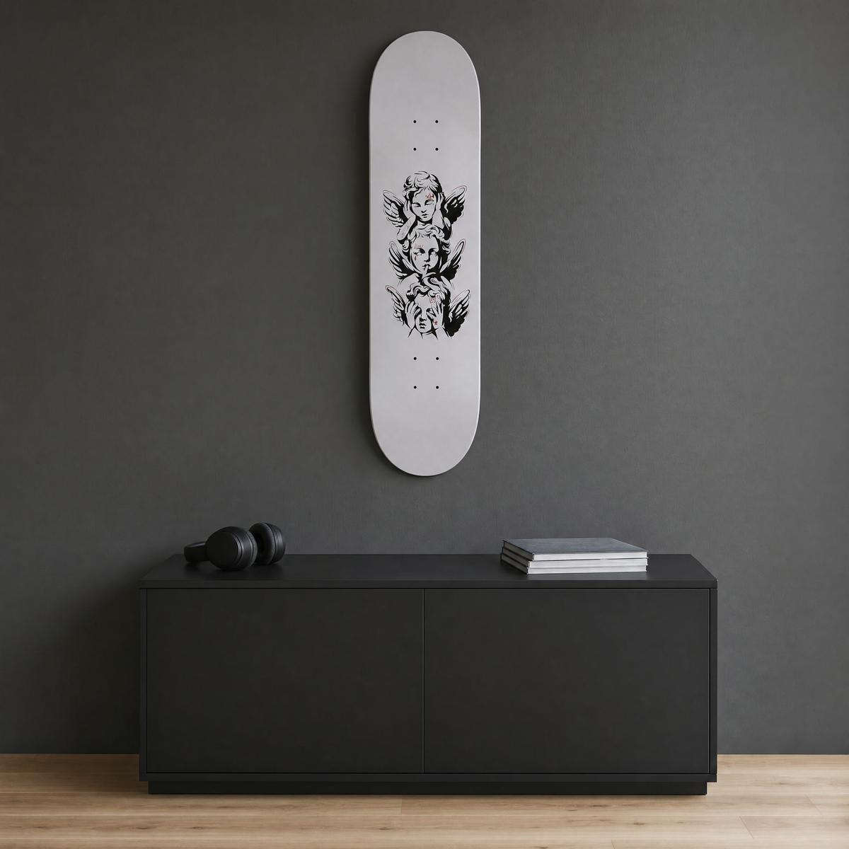 Angels Skateboard - sideboard scene