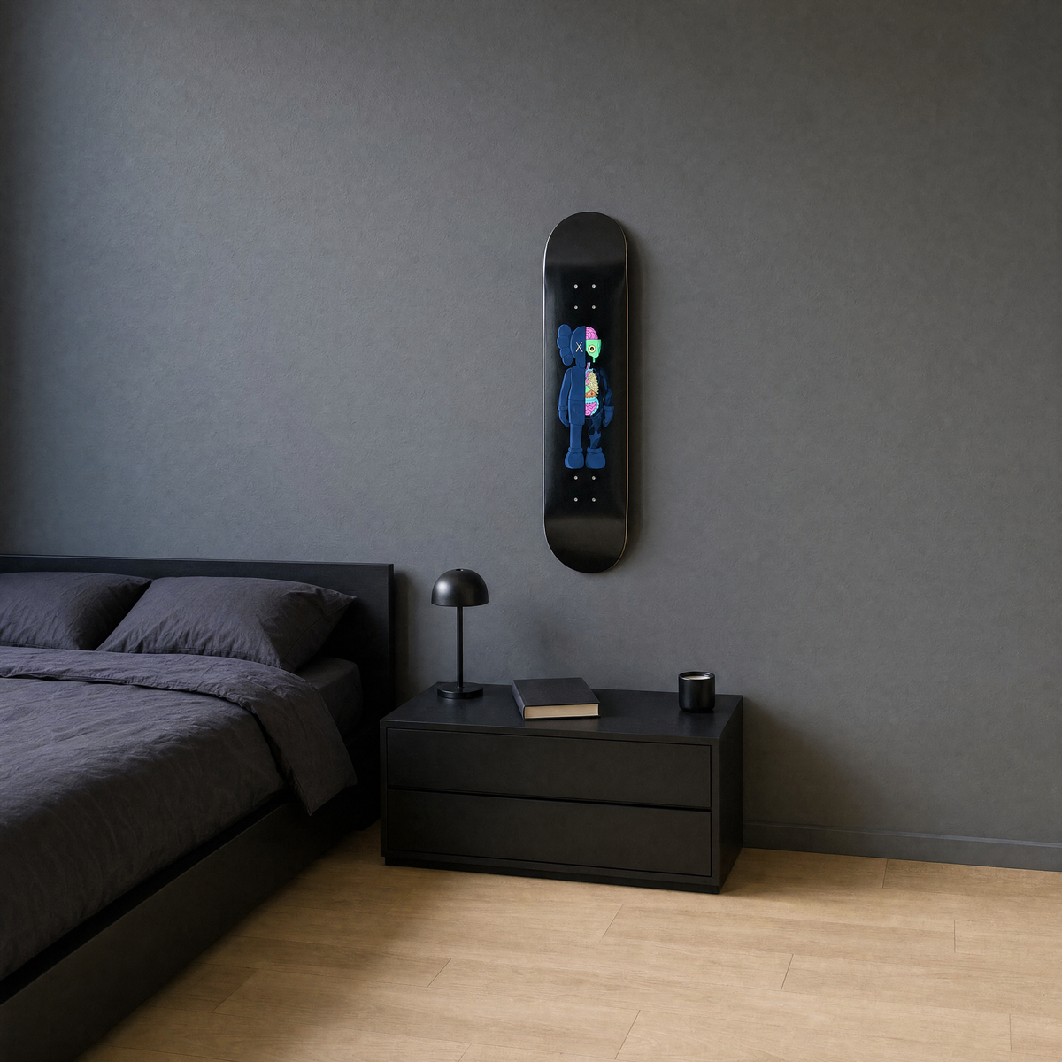 Anatomy Skateboard - wider bedroom view