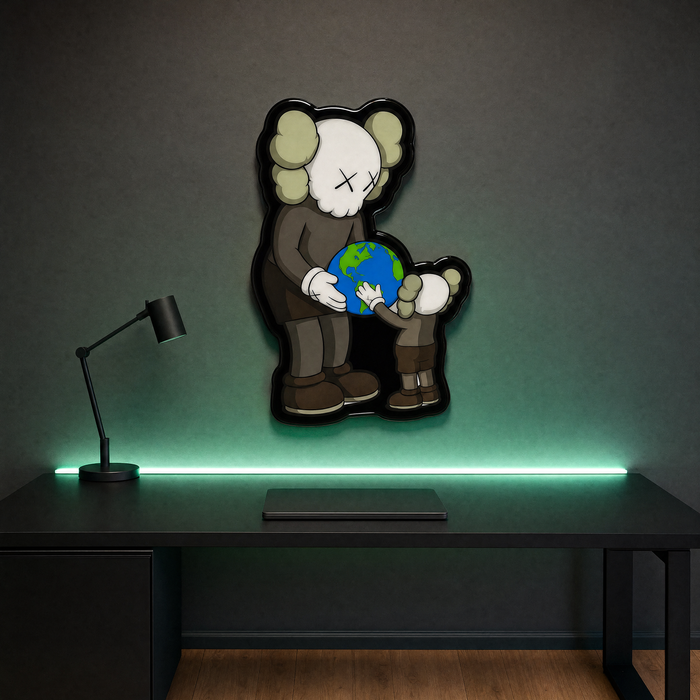 Give World Wall Art - gaming desk LED scene