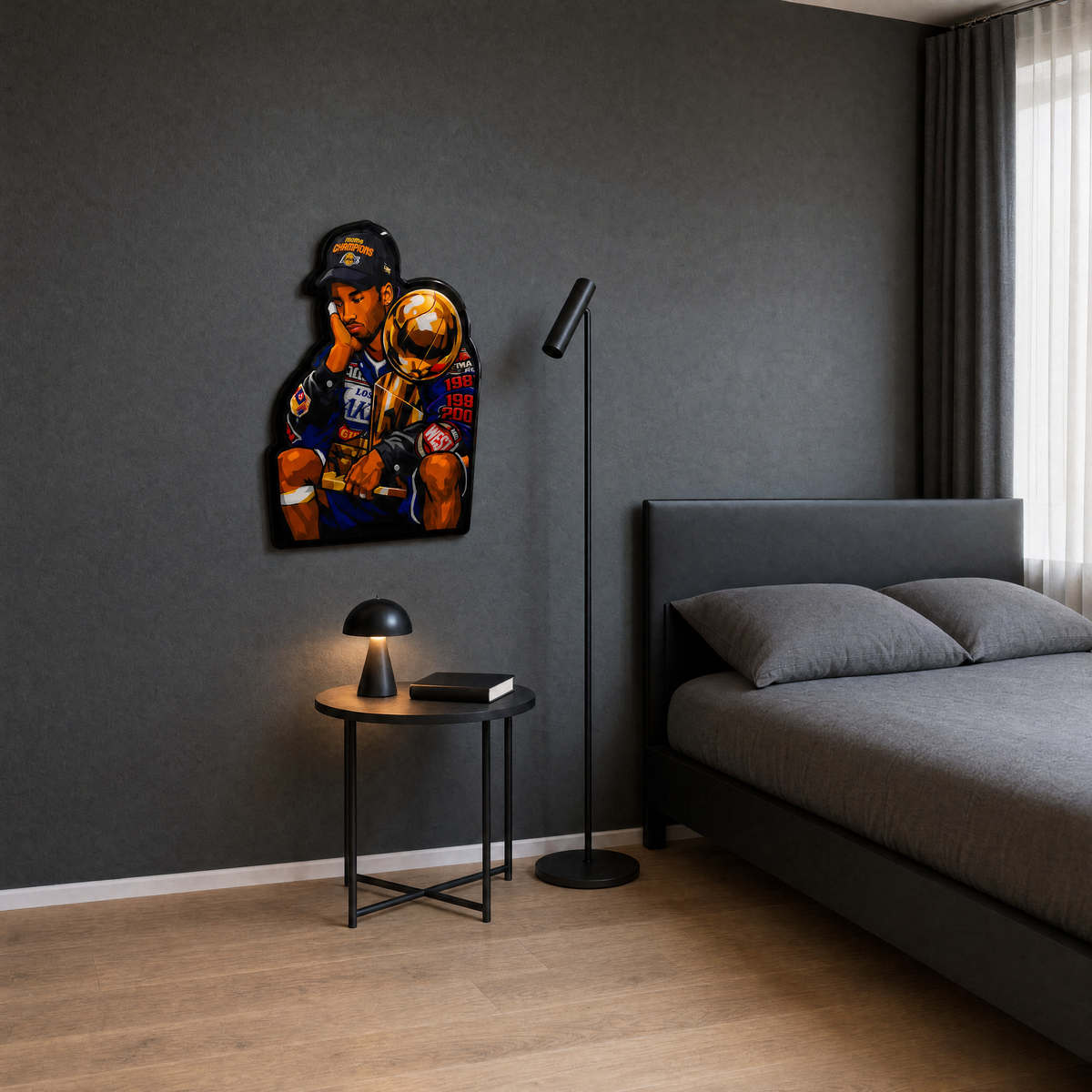 Kobe Wall Art - wider bedroom view