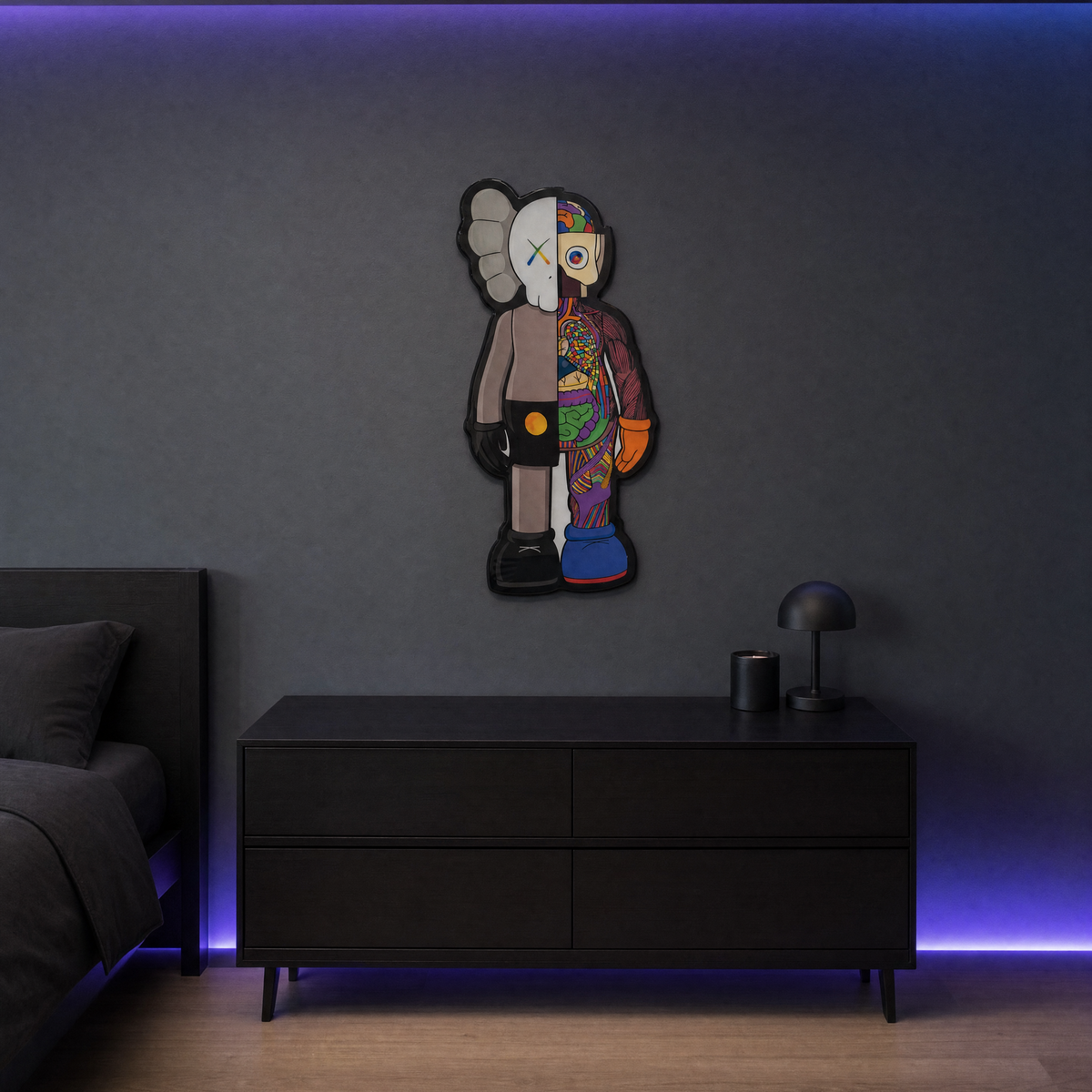 Anatomy Wall Art - bedroom LED scene
