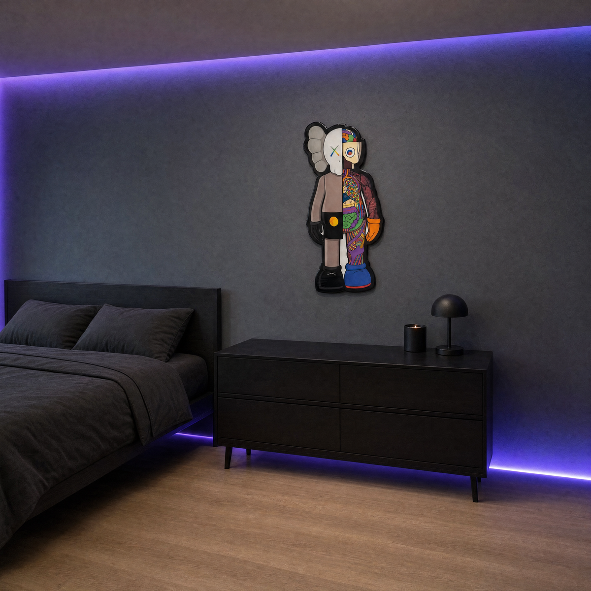Anatomy Wall Art - wider bedroom view