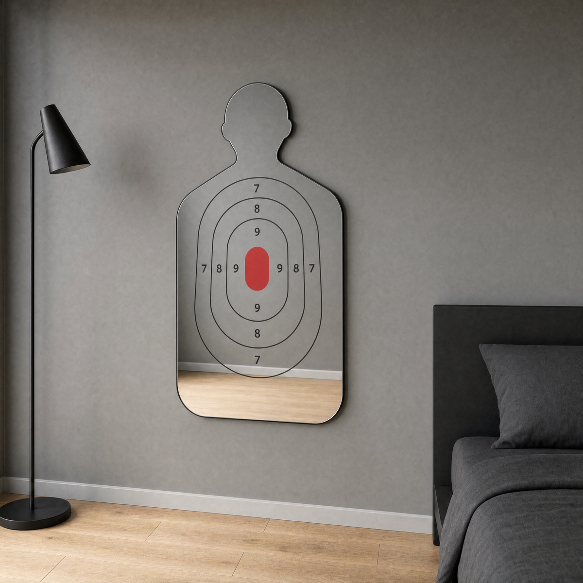 Target Mirror - three-quarter angle